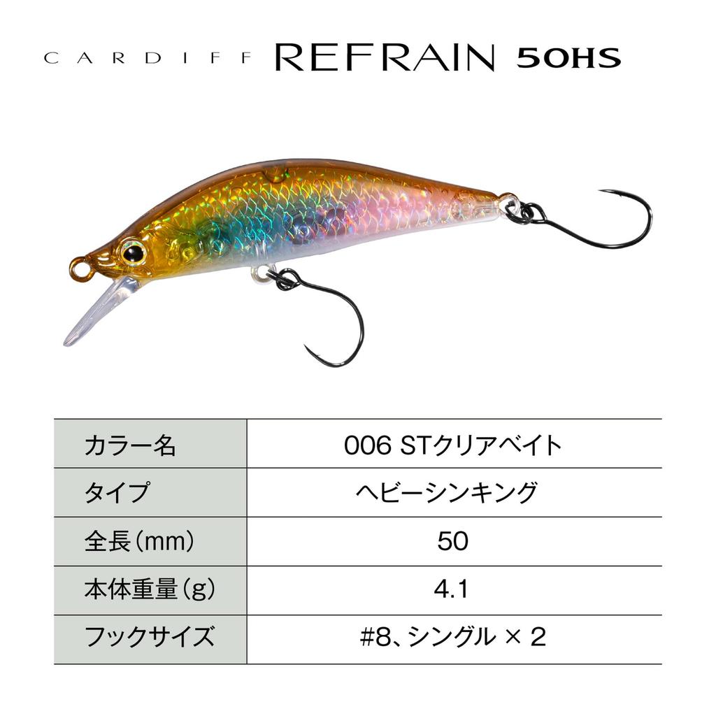 SHIMANO Trout Lure Minnow Cardiff Refrain 50HS 006 ST Clear Bait ZN-250W