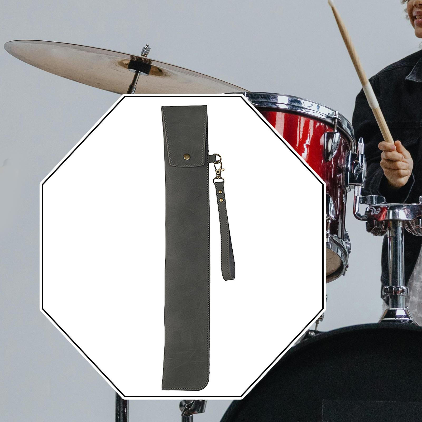 

Drumstick Bag Drum Stick Sleeve Present Professional Lightweight Pouch Case серый