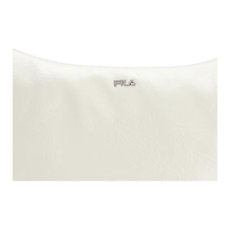 New FILA ORIGINALE Polyurethane PU Dumpling Bag, Crossbody Bag, Shoulder Bag XS Women's White F53W449161F-WT
