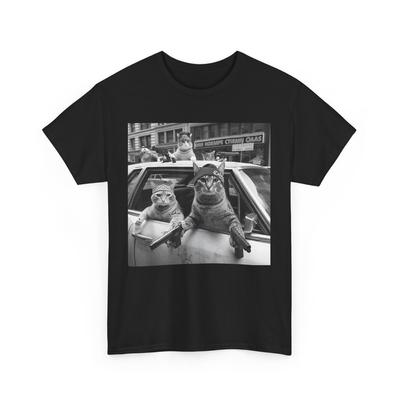Camiseta Urbana Gangster Cats, Meme de Gato Mujeres Hombres Camiseta Divertida