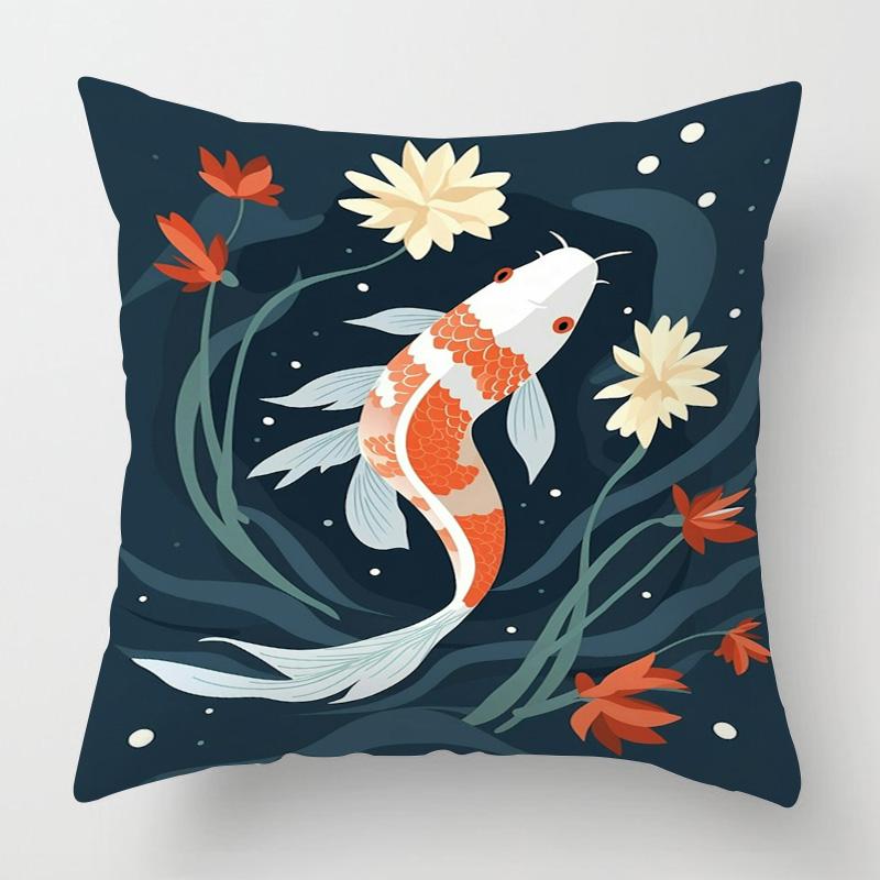 Marine Life Theme Pillow Case Home Living Room Sofa Decorative Cushion Cover 45X 5Cm 50X 50Cm Machine Washable Beach Style