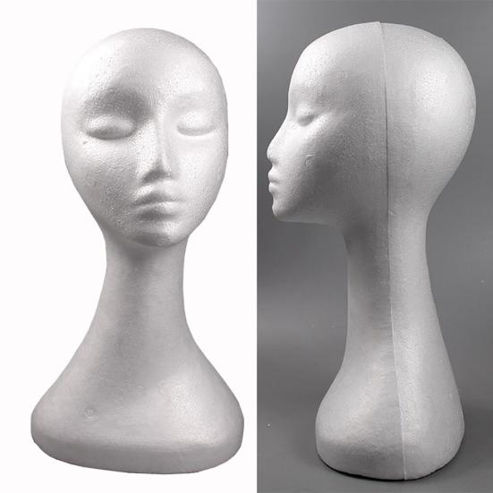 Female Mannequin Head Dummy Model Display Stand for Wig Jewelry Headphone Hat