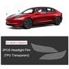 For Tesla Model 3 Highland Headlight Taillight Protective Film for Model 3+ Headlamp TPU Blackened Color Changing Films Full Fit