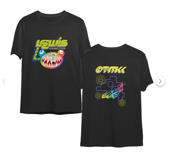 

2 Sides - Lewis Hamilton x Takashi Murakami Flame Out Double sided shirt Unisex T-Shirt S