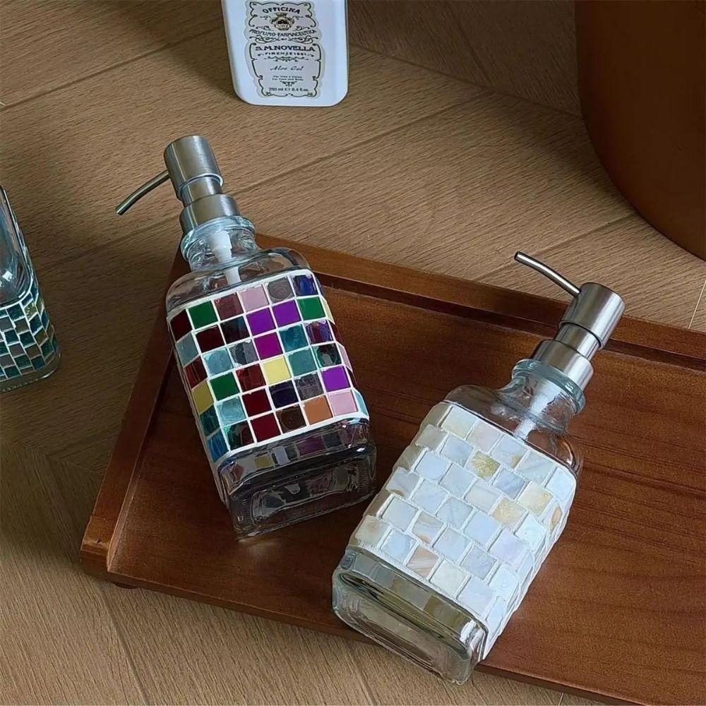 Mosaic Artistry Press Type Empty Bottle Exquisite Countertop Sink Soap Dispenser Sub Bottle Fluid