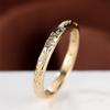 Luxurious Carved Flower Style Inlaid with White Zircon Gold Circular Ring for Women's Daily Wear Party Jewelry Gifts
