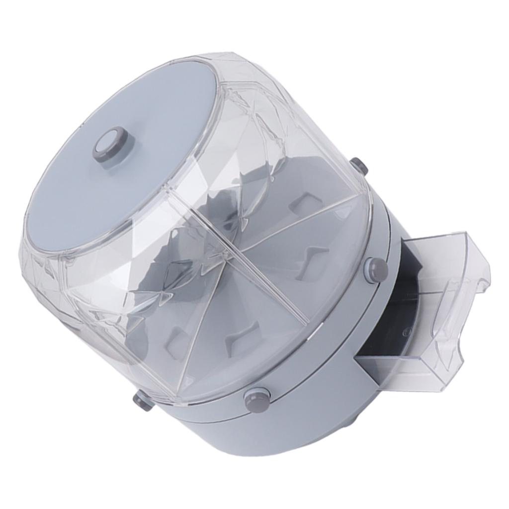 Rotating Rice Dispenser 13.2lb Capacity 6 Grid Airtight One Click Output Dry Food Storage Container