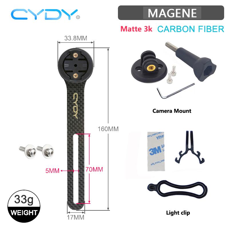 CYDY 3K Carbon Computer Edge130 200 Mount Holder Road Bike Handlebar Light Lamp Clip Camera Garmin Wahoo Bryton Rider420 Cycling 1