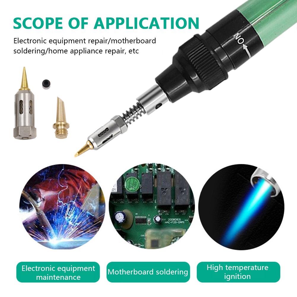 4-in-1 Pen-shaped Gas Soldering Iron,Adjustable 1300 ℃ Flame Temperature ,Portable Household Gas Soldering Iron Welding Tool
