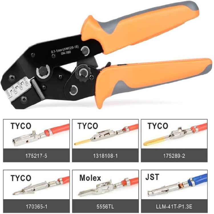 SN-28B Pin Crimper Hand Tool for Connectors Terminals Line Pressing Pliers