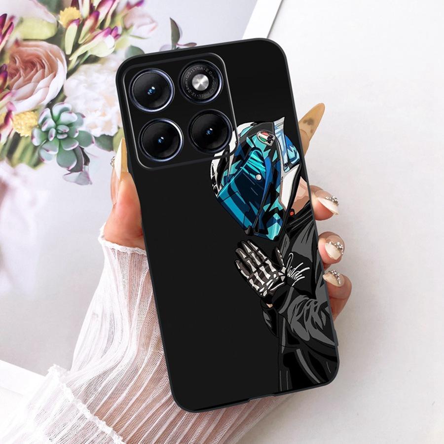 Fashion Painted Shell for Motorola Edge 70 Fusion Case Eedge70 Fusion Soft Silicone Black Cover for Moto edge 70fusion Capa