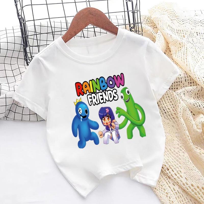 Girls Boys Clothes Children Short Sleeve O-Neck T-shirts Game Print Cartoon Kids T Shirt Girls Summer Tops Casual