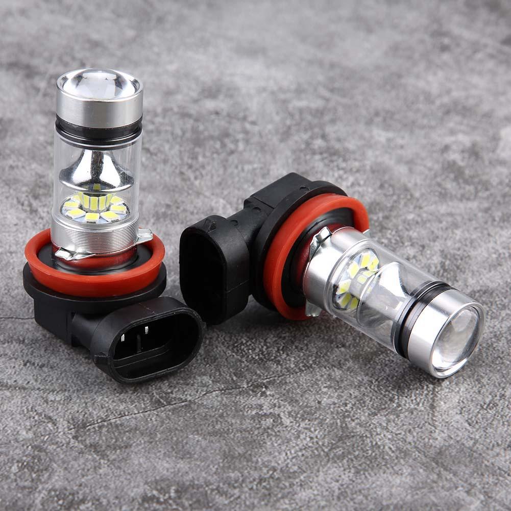 2x H8 H9 H11 6000K Super White 100W LED Headlight Bulbs Kit Fog Car Driving Light