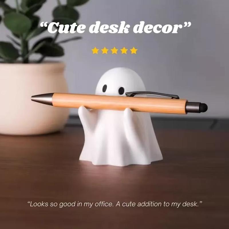 Cute Ghost Pen Holder Table Storage Suitable for Office Home Halloween Decoration Creative Gifts Interesting Stationery Stand