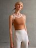 High-Intensity Contrast Yoga Vest: Premium Nude One-Piece Sportswear for Pilates & Fitness