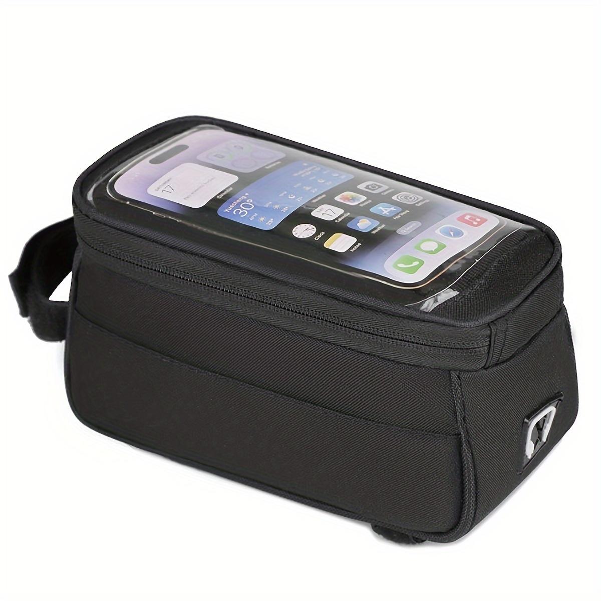 Mountain Bike, Bicycle Touchscreen Phone Bag, Bicycle Phone Bag, Front Beam Bag, Saddle Bag, Cycling Equipment, Bicycle Bag чёрный