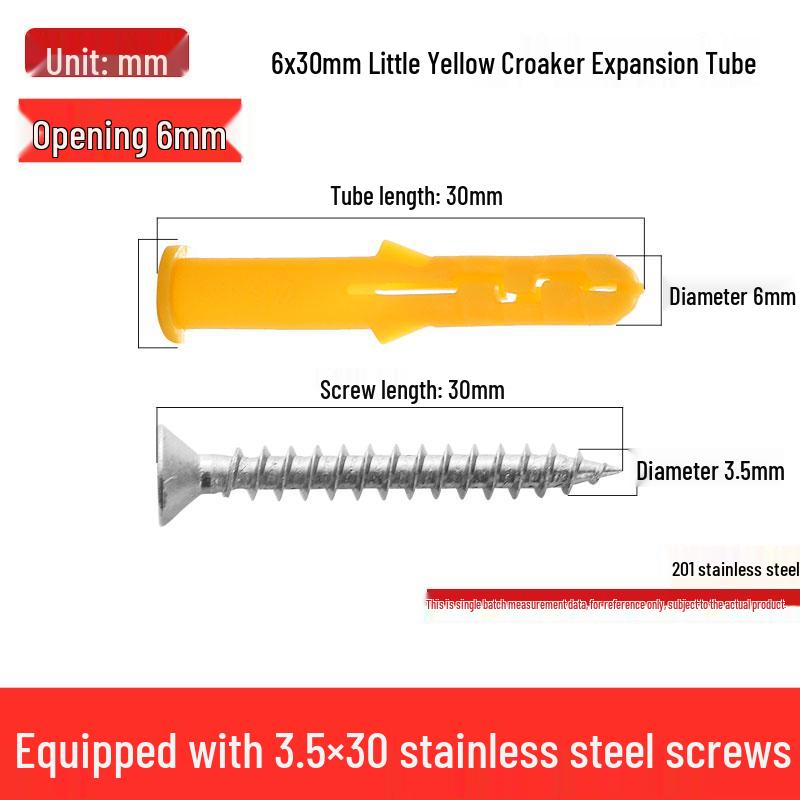 M6 Plastic Expansion Tubes & Wall Plugs for Self-Tapping Screws (6mm & 8mm)