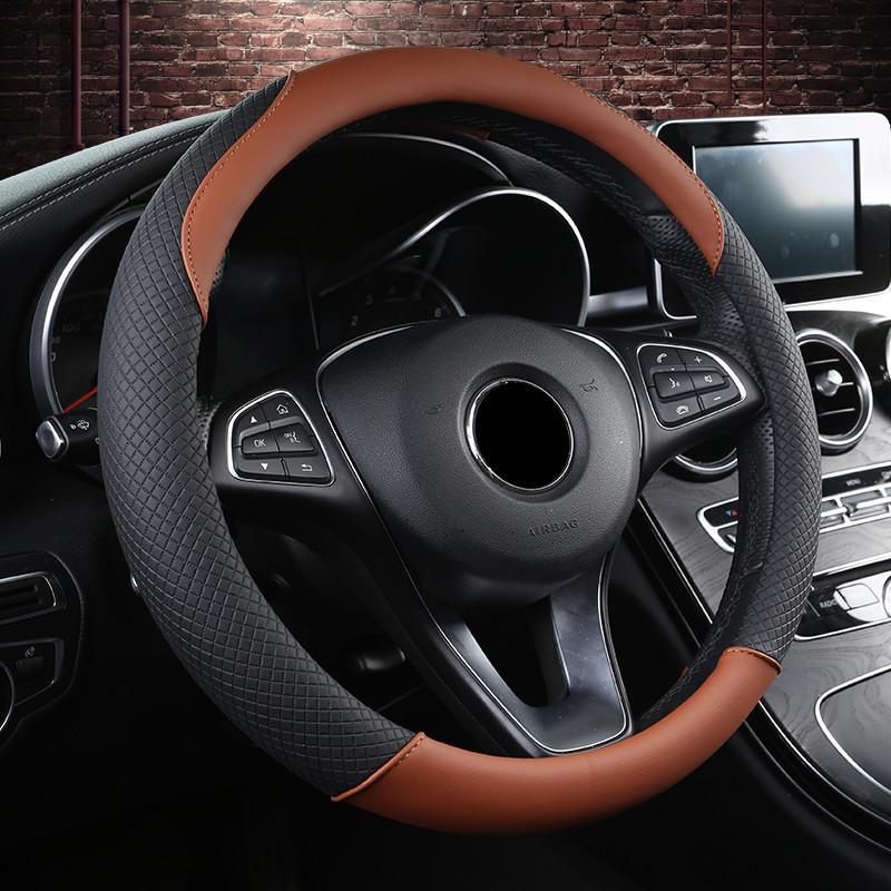Uniwersalny całoroczny pokrowiec na kierownicę samochodową - akcesorium do dekoracji wnętrz