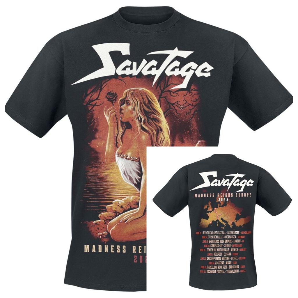 Nowa Bawełniana Koszulka Zespołu Savatage Unisex Letnia Krótki Rękaw Moda Marka T-shirt Luksusowy Casual Vintage