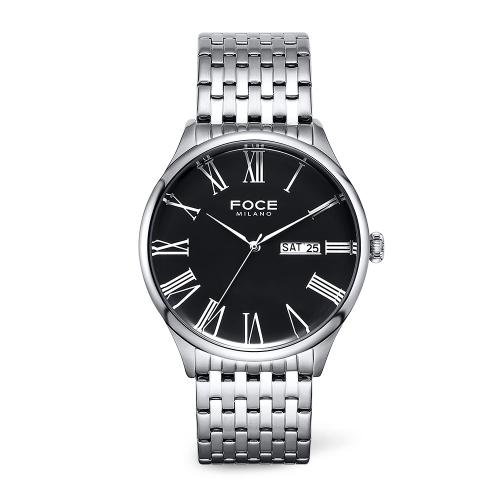

[FOCE] FOCE 40mm Men s Day-Date Metal Watch FM7601GM-BK FREE