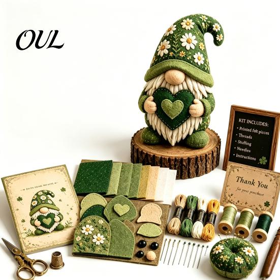 Kit Fai da Te Bambola Animali Marini Patchwork, Set da Cucito Gnomo Fatto a Mano per Decorazione Casa, Artigianato Drago Cartone Animato Tessuto Principiante