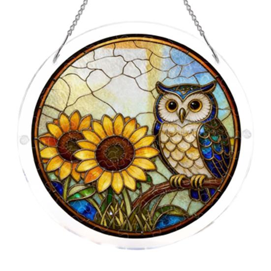 Acrylic Puzzle Hanging Ornament 7.48 Inch Garden Puzzle Suncatcher for Adults DIY Window R