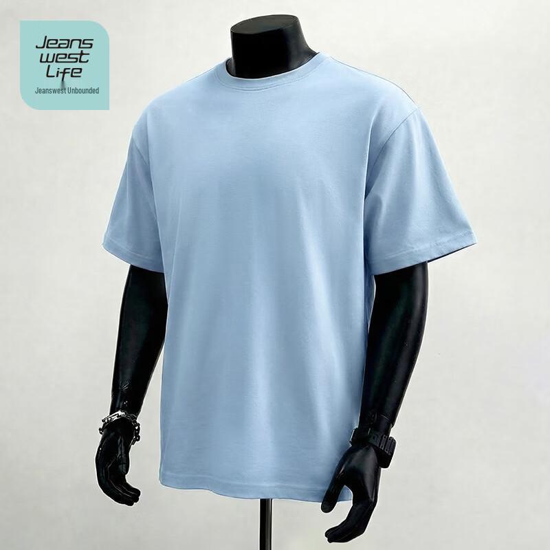 JEANSWEST LIFE Мужская летняя повседневная футболка из чистого хлопка M