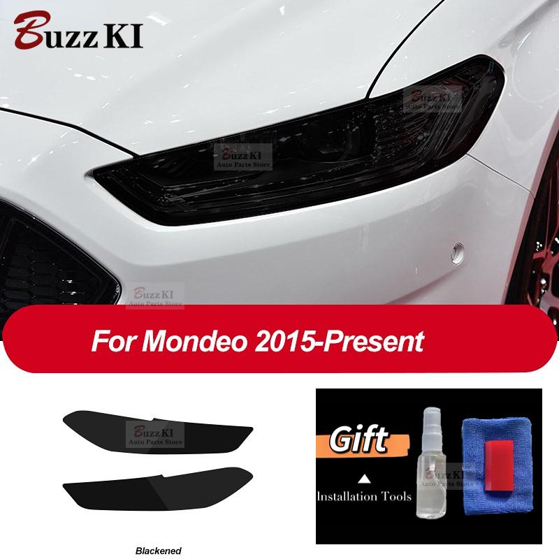 For Ford Mondeo MK5 2015-Present Car Accessories 2 Pcs Car Headlight Protective Film Headlamp Transparent Black TPU Sticker