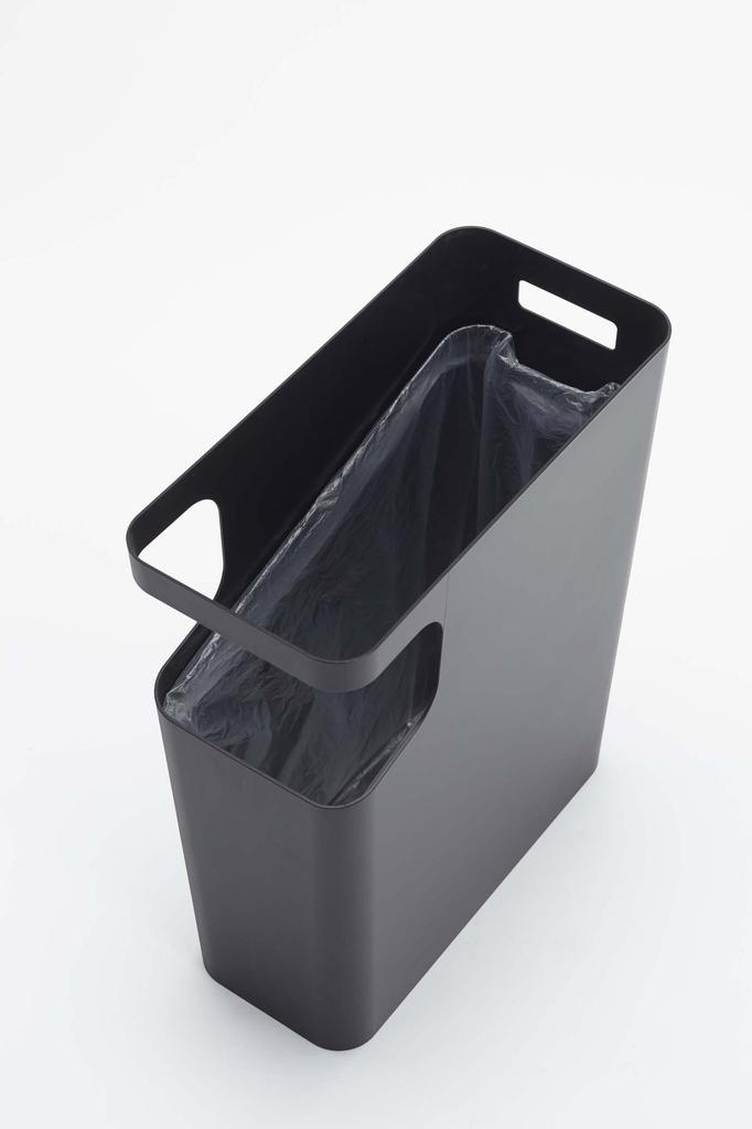 Yamazaki Tower Dustbin & Side Table, Black, W38 X D18.5 X H45cm, Trash Can, Nightstand, 3989