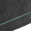 VidaXL Black Weed Control Membrane 1.5x25 M PP, Weed Barrier Fabric, Weed Control Membrane 4005152