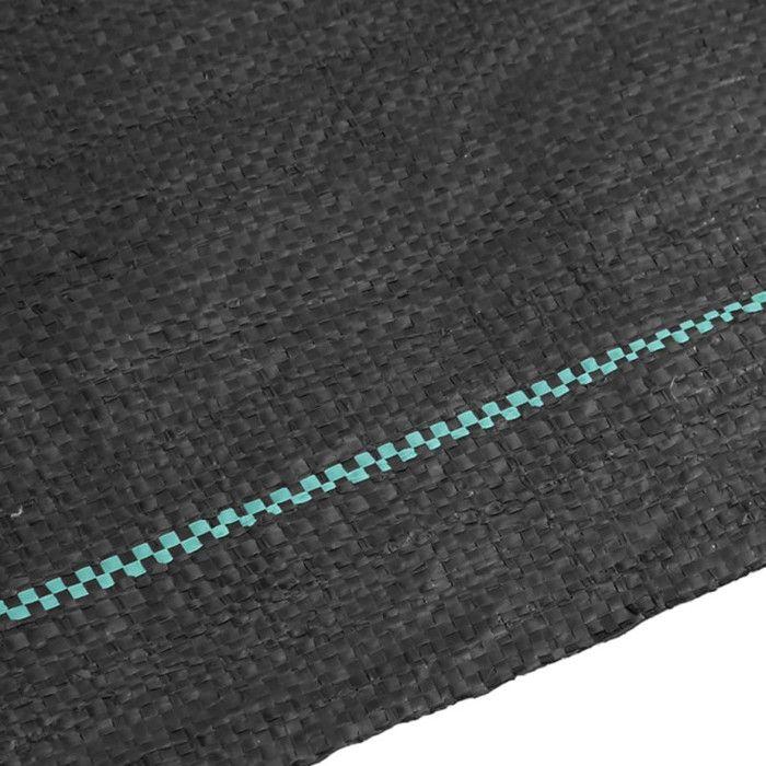 VidaXL Membrane anti-mauvaises herbes noir 1,5x25 m PP, tissu anti-mauvaises herbes, membrane de contrôle des mauvaises 4005152