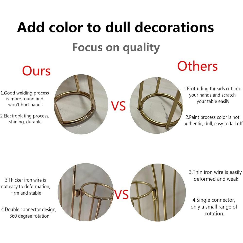 Glass Vase with Metal Stand Racks Hydroponic Test Tube Vase Set of 5,