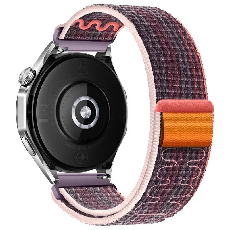 22mm 20mm Nylon Loop Band For Huawei Watch 5/4/GT5/4/3/2 Pro 46mm Needlework Wristband Bracelet Amazfit Active2/Balance 2 Strap