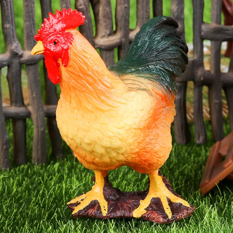 Oenux Farm Model Simulation Goose Duck Pig Hen Cow Horse Sheep Action Figures Poultry Animals Figurine Miniature Cute Kids Toy