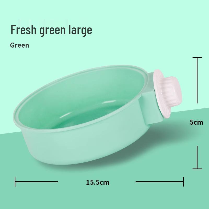 Detachable Anti-Tip Stainless Steel Pet Bowl - Hanging Cage Design for Cats and Dogs