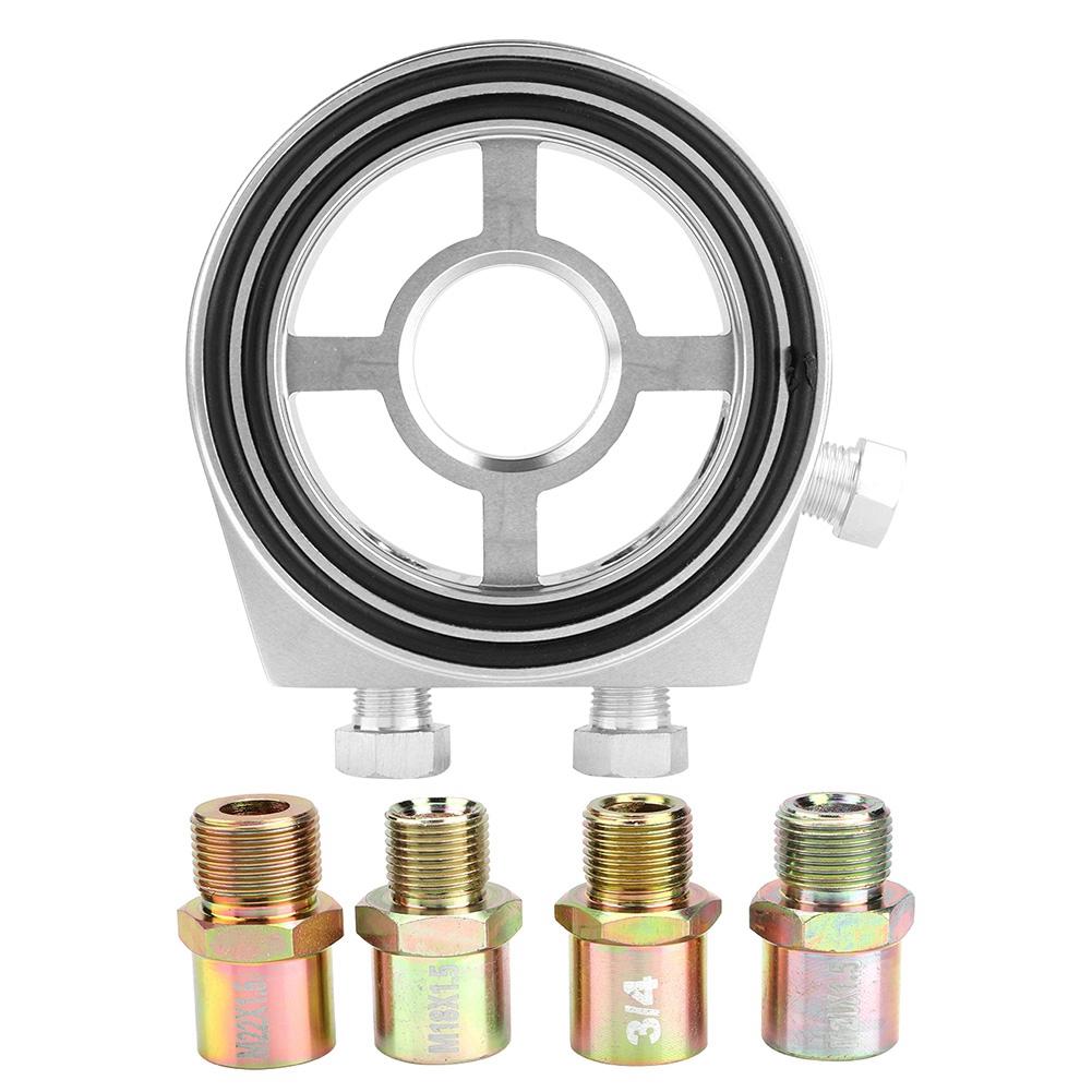 Серебристый Алюминиевый Универсальный Адаптер-Сэндвич Пластина для Датчика Температуры Масляного Фильтра