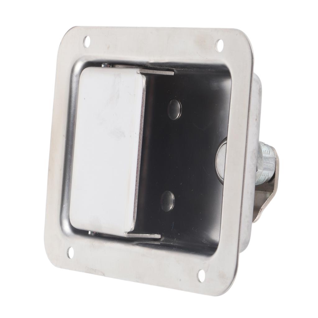 Flush Mount Paddle Door Latch Weatherproof 304 Stainless Steel Toolbox Lock with 2 Keys for RVs Trailers