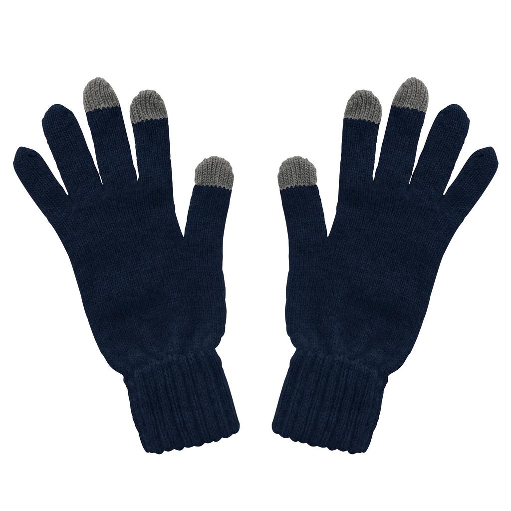 Prodigal Cashmere Smartphone Gloves 100% (Free Size, Navy)