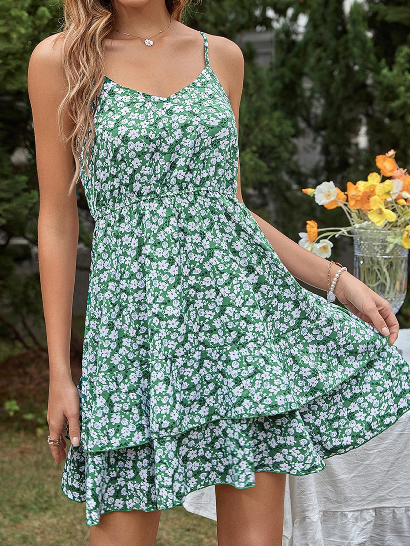 

Женская одежда Европейская и американская INS Милое цветочное праздничное платье на подтяжках для девочек M