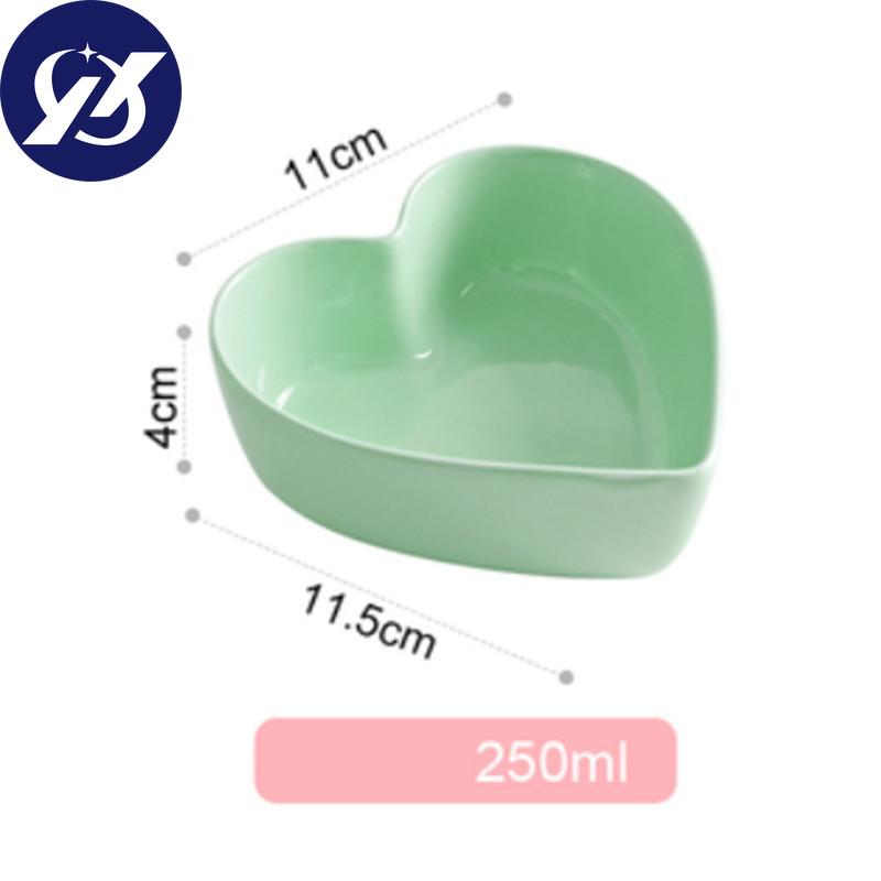 Heart-shaped Bowl Ceramic Steamed Egg Plate Dessert Salad Bowl Oven Baking Dinnerware