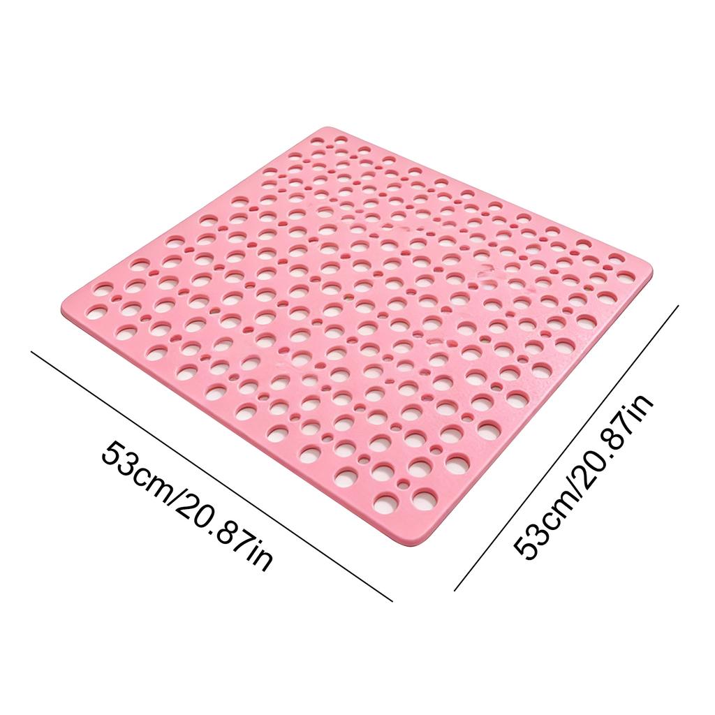 Anti Slip Shower Mat with Suction Cups and Drain Holes Fast Draining Shower Mats for Bathroom Bathtub & Shower Stall