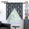 Ein Paar klassischer Jacquard-Perlen-Volant-Vorhang mit Stangentaschen und Blumenmuster, Fenster-Volant-Vorhang für Heimdekoration, NAPEARL