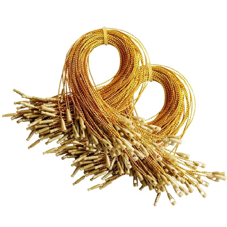200 Piece Christmas Tree Pendants Hook Ornament Hangers Pre Cut Cord Easy Locking with Clip Pre Cut Hanging String золотой