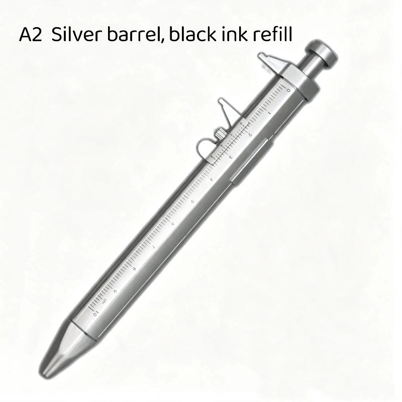 1Pcs Gel Ink Pen Multifunction Caliper Pen Ball‑Point 1.0Mm Ballpoint Pen Vernier Caliper Roller Ball Pen Creativity Stationery