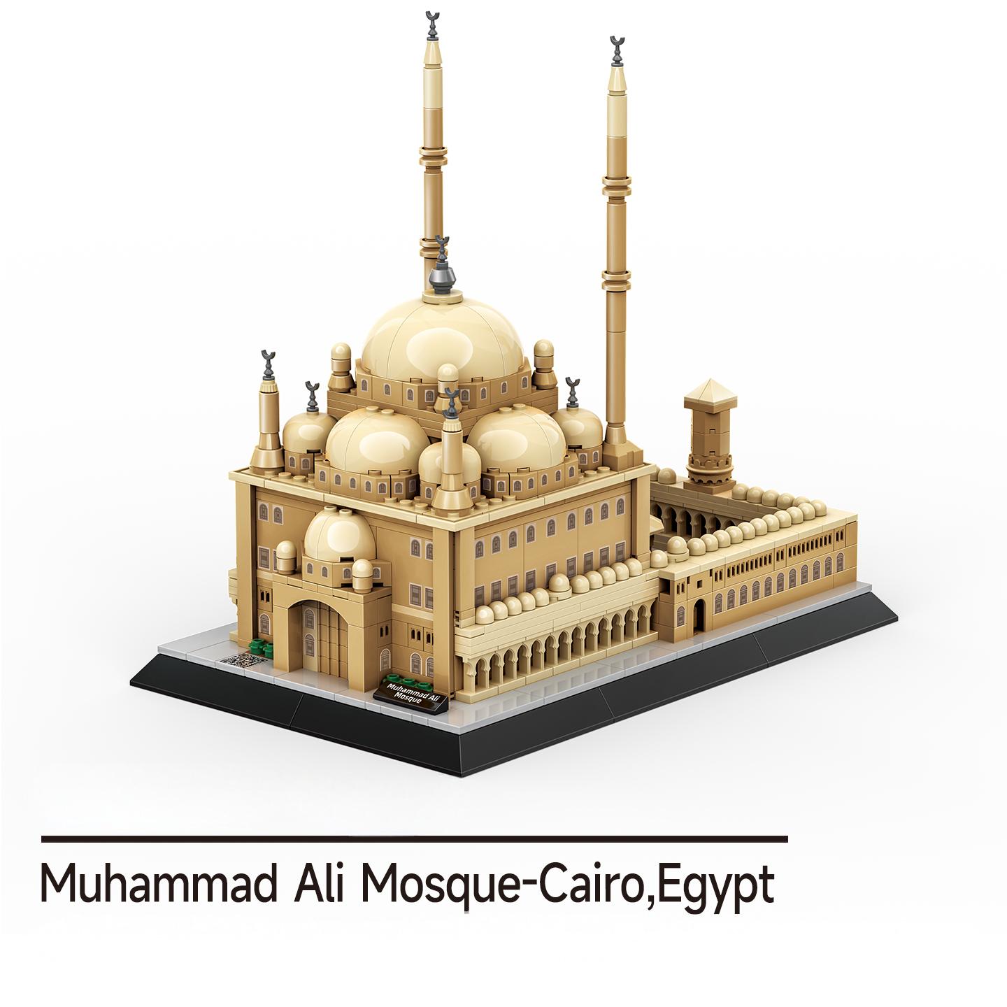 Muhammad Ali Pasha s Mosque Building Blocks Set, Cairo Egypt Architectural Model,Premium Collectible for Adult Architecture Fans WITH BOX