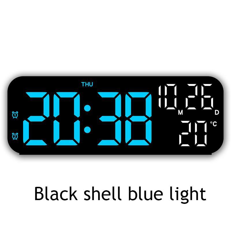 Multi-function Led Alarm Clock 24 Hour Display Temperature Date Adjustable Brightness Desktop Alarm Clock Voice Control Function