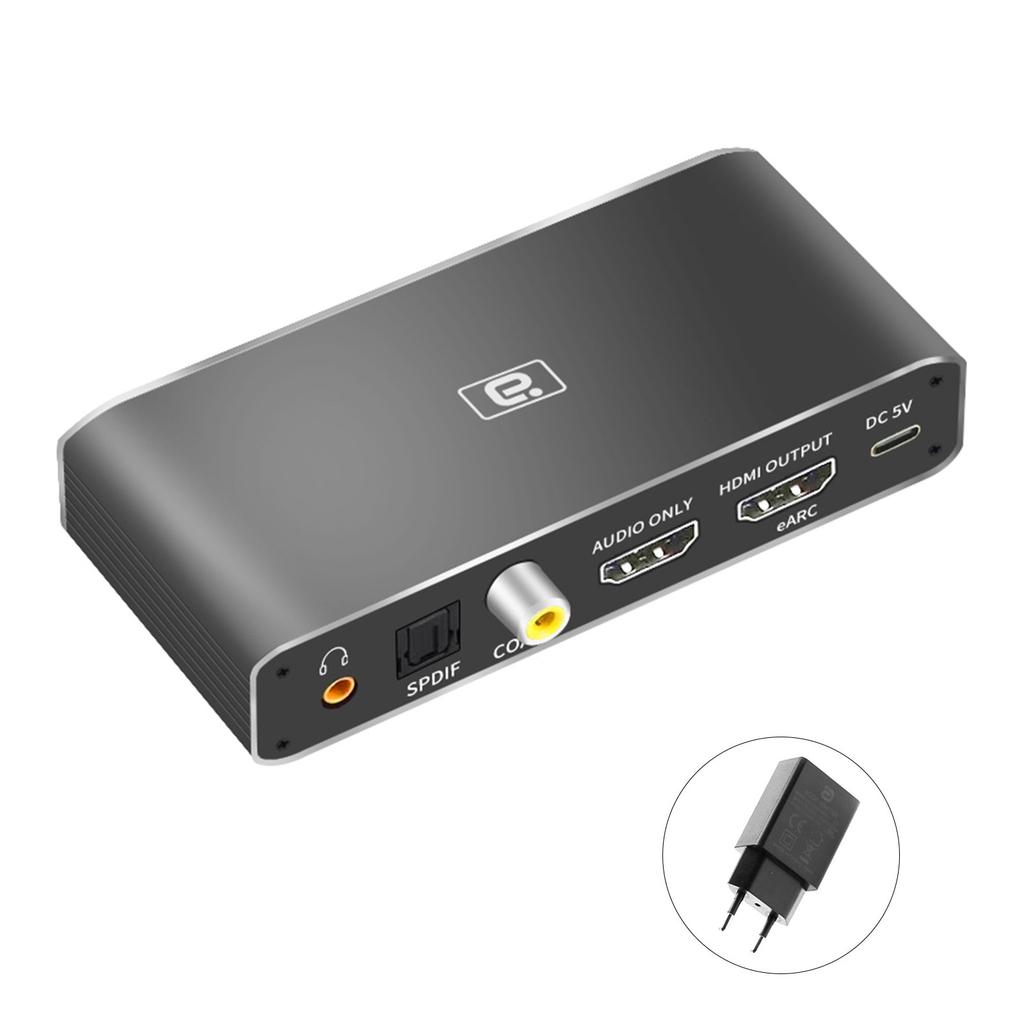HD375 HDMI-compatible Audio Extractor eARC AUX Coaxial DAC Extractor Audio Splitter Converter For Speaker Amplifier
