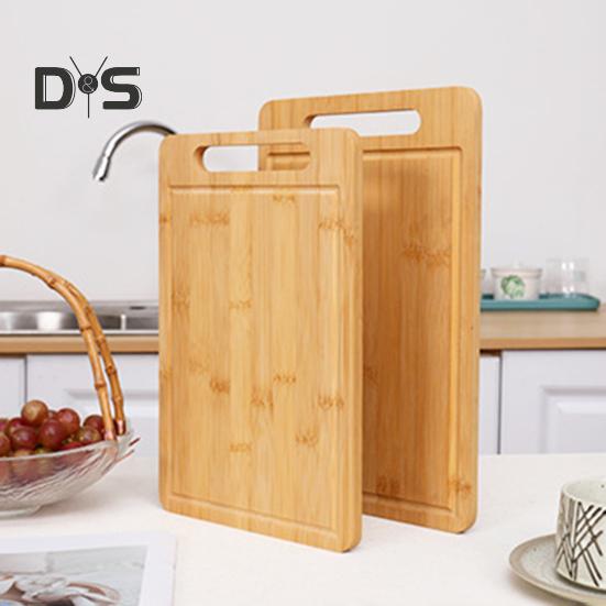 Bamboo Cutting Board Thickened Double-Sided Chopping Board for Meat And Vegetables Kitchen Chopping Panel with Vertical Storage Anti-Mildew Fruit