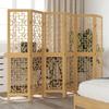 VidaXL Room Divider 6 Panels, Room Separator, Privacy Screen, Living Room Bedroom Screen, Brown Wood 358873