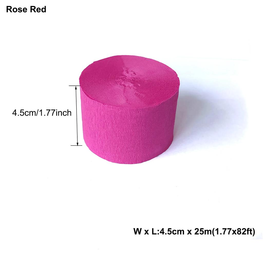 1pcs 4.5cm X 25meters Crepe Paper Streamers Tissue Paper Roll Flower Craft Making Birthday Wedding Party Backdrop DIY Decoration
